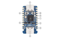Waveshare RP2350-USB-A RP2350A Carte de développement principale Pico2 Mini double cœur double architecture USB 150 MHz pour Raspberry Pi