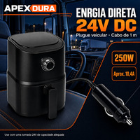 Friteuse à air 24V pour camion 3L 250W manuelle compacte avec prise allume-cigare – Fabricant OEM ODM pour importateurs et distributeurs régionaux