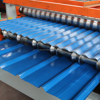 Machine de profilage personnalisée économique pour tôles de toiture galvanisées, machine de formage à froid double couche, machine de fabrication de tuiles