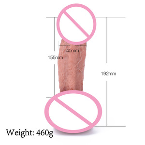 Nouveau jouet pour adultes Jiuxi en silicone liquide double couche couleur chair, dildo manuel pour femme AM-DH009 - Product Image 1
