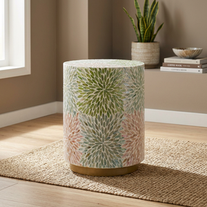 Wholesale modern side/<b>end</b> <b>table</b> with handcrafted seashell/mother-of-pearl inlay for <b>living</b> <b>rooms</b> and home interiors. - Product Image 4