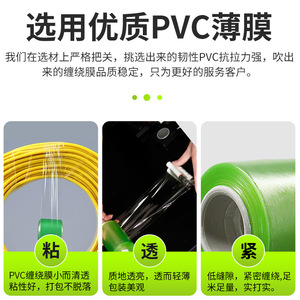 Película Estirable de PVC de 5 cm de Ancho, Transparente, para Embalaje Industrial, Agrupación de Alambres, Proceso de Moldeo a Máquina - Product Image 5