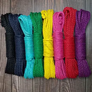 批发6毫米黄麻绳束缚绳，用于Shibari使用30种颜色，按10码捆绑销售