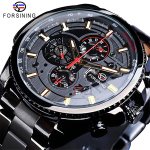 <span class=keywords><strong>Montre</strong></span> FORSINING GMT1137 Cadran Date Acier Inoxydable Hommes Mécanique Automatique Montres Marque Sport <span class=keywords><strong>Homme</strong></span> <span class=keywords><strong>Montre</strong></span> Squelette - Product Image 2