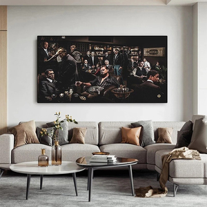 Impresiones en Lienzo Personalizadas, Cuadros de Pared, el Lobo de <span class=keywords><strong>Wall</strong></span> <span class=keywords><strong>Street</strong></span>, Arte Met, Pósters de Películas para Decoración de Sala de Estar - Product Image 2