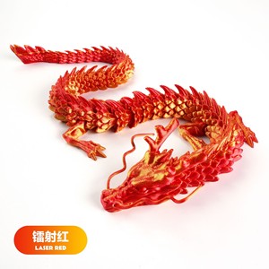 Feeron 3D-Gedruckter PLA Beweglicher Drachen Fidget-Spielzeug |   Maßgefertigtes Kristalldrachen-Spiraldesign |   Langlebiger Stressabbau 30cm - Product Image 3