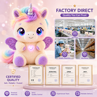 Peluche Unicorno AI con Chat Vocale AI e 6 Modalità di Occhi LED Emozionali, Regalo Magico per Ragazze