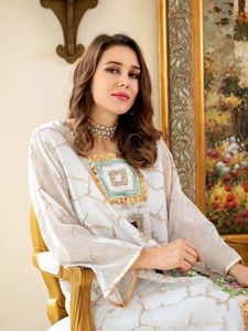 Nuevo Vestido Kaftan Musulmán en Venta, Vestido Tradicional Musulmán, Colección de Ropa Islámica Femenina, Abaya y <span class=keywords><strong>Shayla</strong></span> - Product Image 6