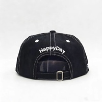 MOQ bajo Buena calidad Venta caliente Perfil medio 5,5 Panel Gorro de sarga de algodón Bordado Ajustable Snapback Sombrero de papá sin estructura