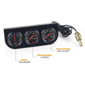 2-Inch 52mm Automotive for Auto <b>Meter</b> Three-in-One Combination Instrument <b>Panel</b> Gauges-Current Oil Pressure and Water - Product Image 2