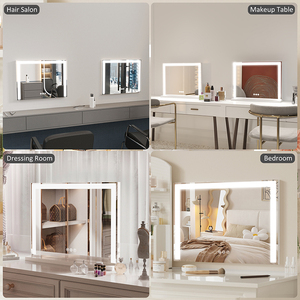 Nhà máy trực tiếp bán tùy chỉnh 15 thay đổi độ sáng LED thắp sáng máy tính để bàn Vanity gương cá nhân Hot Bán Gương trang điểm - Product Image 4