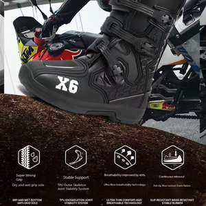 Botas de Motociclismo Todoterreno, Resistentes a Impactos, Largas, Antideslizantes, Impermeables y Transpirables, Calzado de Rally para Motociclistas - Product Image 6