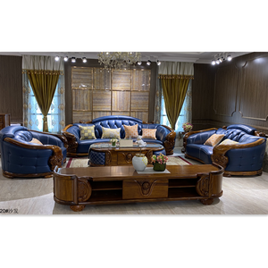 Sofá Seccional Grande de Estilo Europeo para Apartamento o Villa, Patas de Madera Maciza, Cómodo, Color Personalizable, para Sala de Estar de Hotel - Product Image 1