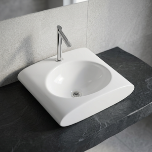 Porcelain Ceramic Top Mount Countertop Wash Basin Easy Clean Water Resistant Asian Design Bathroom Sink - Product Image 4