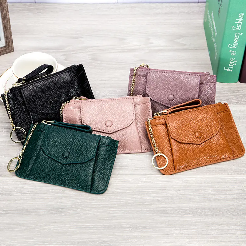 Mini porte-monnaie en cuir pour femme, nouvelle pochette à fermeture éclair, porte-monnaie, porte-clés de nouvelle mode