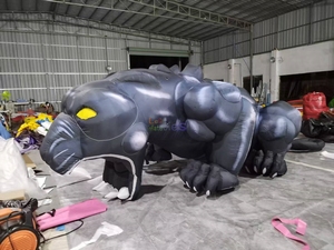 Modèle de panthère noire gonflable géante avec logo imprimé personnalisé, figurines d'animaux gonflables pour la publicité et la décoration d'événements - Product Image 3