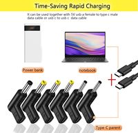 Adaptateur USB 3.1 Type C Femelle vers DC Mâle DAJIANG OEM, coudé à 90 degrés, avec émulateur de charge PD pour Ordinateur Portable/Routeur/Batterie Externe