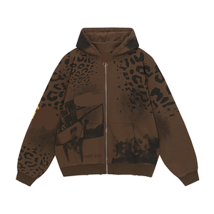 Sweater Hoodie Trendy Motif Hati Retro Katun Amerika Gaya Hip Hop Jalanan Baru untuk Tampilan Cantik Merentas Batas - Product Image 2