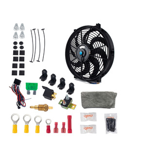 14 Inch 80W Car <b>Electric</b> Radiator Fan 12V Cooling System Upgrade <b>Kit</b> for Automotive Use - Product Image 1