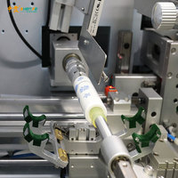 Máquina de impresión de pantalla para botellas, tubos redondos cilíndricos totalmente automáticos, de dos colores