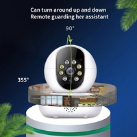 Caméra de sécurité WiFi double bande 5G 2.4G TUYA APP 355 °   Caméra mobile inclinable et orientable avec surveillance à distance et alertes push en temps réel