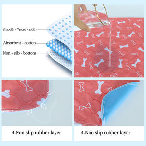 Reusable <b>Pet</b> Urine Pad Washable Dog Cat Diaper Mat 3 Layer Absorbent Dogs Diapers Pads Bone Paw Print for <b>Sofa</b> <b>Bed</b> Floor - Product Image 6