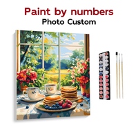 Kit de Peinture par Numéros Personnalisé : Petit Déjeuner Matinal – Kit de Peinture DIY pour Décoration Murale à Domicile – Vente en Gros (Dropshipping)