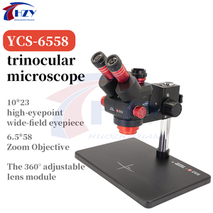 Microscopio Estéreo Trinocular YCS 6558X con Zoom de 6.5-58X 45 °   Inclinación de 360 grados °   Rotatorio para Reparación de Electrónica de PCB - Product Image 2