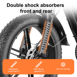 จักรยานไฟฟ้า AU Warehouse QMWHEEL V29 รุ่นแบตเตอรี่คู่ Dirt FatBike V20 สำหรับการเดินทางบนภูเขา หิมะ และถนนทั่วไป V20 / V29 จักรยาน AU War - Product Image 4