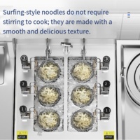 Olla Eléctrica Automática para Cocinar Fideos con Elevación, Máquina de Cocinar Fideos de 3, 6 o 9 Cabezas, Olla para Fideos Eléctrica/a Gas, Equipo de Cocina