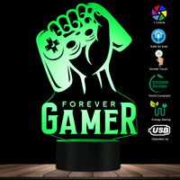 Haute qualité en gros nouveauté 3d veilleuse jeu Pad lampe jeu Console veilleuse 7 couleurs 16 couleurs Led salle de jeu Gamer