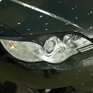 1 par de cubiertas de fibra de carbono real para faros delanteros de coche, estilo ceja/olla, para Subaru Legacy Outback JDM 2006 2007 2008 - Product Image 6