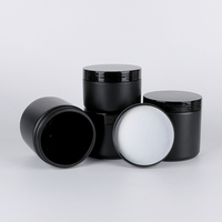 Vente en gros de bouteilles en plastique HDPE recyclé noir mat à toucher doux avec bouchon à vis de 50/75/100/150/250/300/350 ml, personnalisées, pour compléments alimentaires