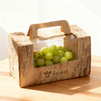 Kraftpapieren doos met venster voor druiven, draagbaar, voor cantaloupe, fruit, cadeauverpakking