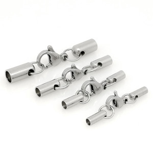 Fermoirs tubulaires en acier inoxydable Anno Jewelry, 4 pièces, pour bracelets, colliers, fabrication de bijoux DIY - Product Image 5