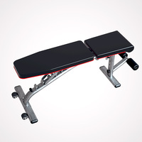 Banc de musculation et de musculation pliable et réglable en métal multifonctionnel pour appareils de fitness à domicile