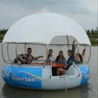 Boat Bbq Donut Hot Products Aluminum Water Leisure Boat Electric BBQ Donut Boat For Sale