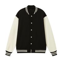 Fabricants de vêtements personnalisé printemps et automne haute qualité 380 grammes veste de baseball à couleur bloquée sweat à capuche ample à manches longues