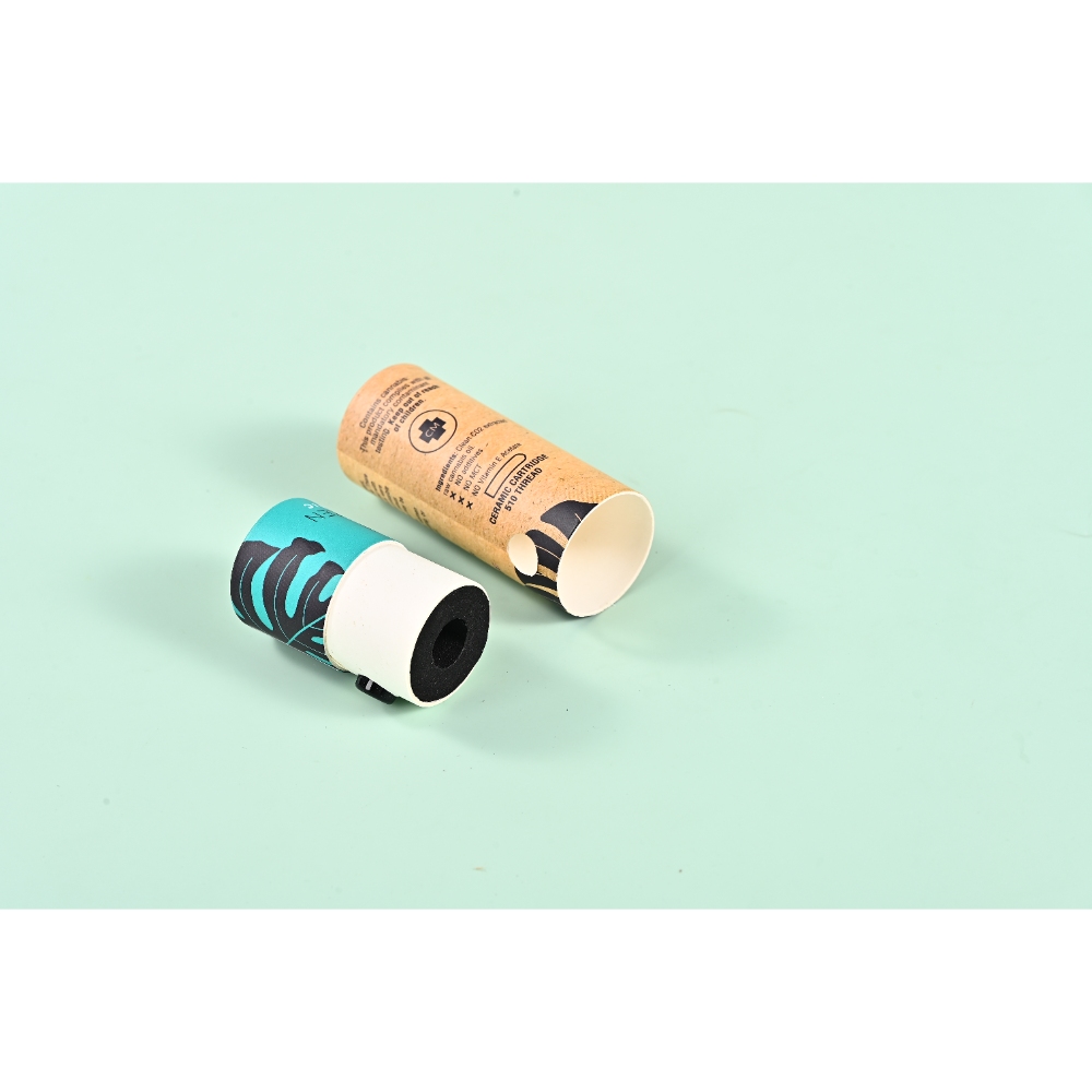 Sterile Biodegradable Recycled Paper Round Boxes For packaging Tobacco Oil With Printed Design