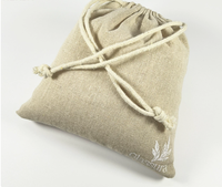 Sac en toile de jute épaisse avec cordon de serrage, en silicone, pour cosmétiques, cadeaux, draperies, rideaux, tentes de plafond, pochettes en coton, anti-poussière