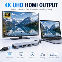 Hub USB SYONG 5 en 1 avec HDMI 4K, port d'alimentation 100W, adaptateur USB C multiport, hub USB C pour ordinateur portable MacBook iPad Pro