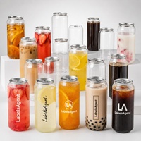 Boîtes en PET transparentes à grande capacité, personnalisables avec logo et motifs, ouverture facile par tirette, pour boissons