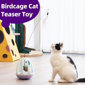 Juguete Interactivo para Gatos, Nuevo <span class=keywords><strong>2026</strong></span>, con Plumas, Sonido y Control Remoto, Juguete Giratorio para Jaula de Pájaros - Product Image 2