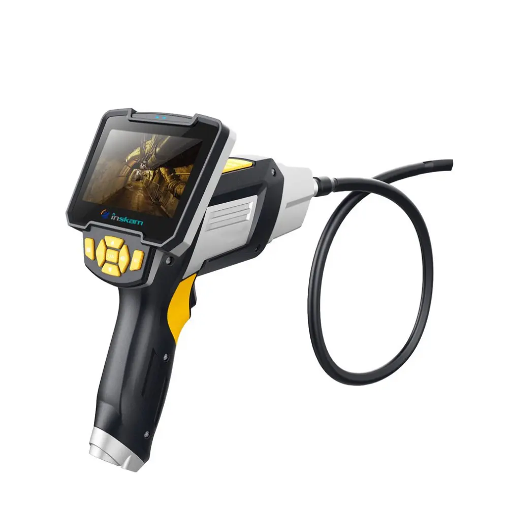 HM112 Digital 1080P LCD 8Mm Ular Lingkup Endoskop Tahan Air Probe Inspeksi 3Meter Kabel Fleksibel HD Kamera Handheld Borescope