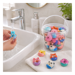 Jouet sensoriel anti-stress en PU souple et rebondissant en forme de donut animal mignon pour présentoir de comptoir de vente au détail, cadeau, vente en gros, personnalisé - Product Image 3