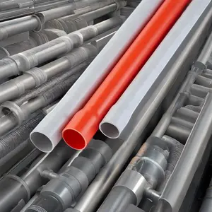 Tubes en plastique de tuyau de conduit en PVC rigide gris à usage moyen ASNZS 2053