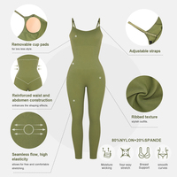 Combinaison Gainante Grande Taille Hexin pour Femme, Bodysuit Fitness Sport, Contrôle Ventre, Tenue Décontractée Une Pièce Sans Couture