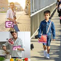 Nouveau Style Rouge Rose Étanche TPU Silicone + PC Tablet Case Pour iPad 2024 Pro 11 360 degrés rotatif dragonne porte-stylo