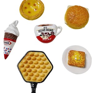 Imán decorativo para refrigerador de Hong Kong, simulación de té con leche, piña, huevo y azulejo - Product Image 5