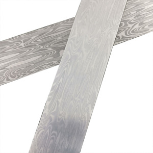 Venta al por mayor 67 capas de hoja de acero de Damasco forjado de onda de agua estampada de acero en blanco DIY fabricación de cuchillos VG10 Barra de palanquilla de acero de Damasco - Product Image 5